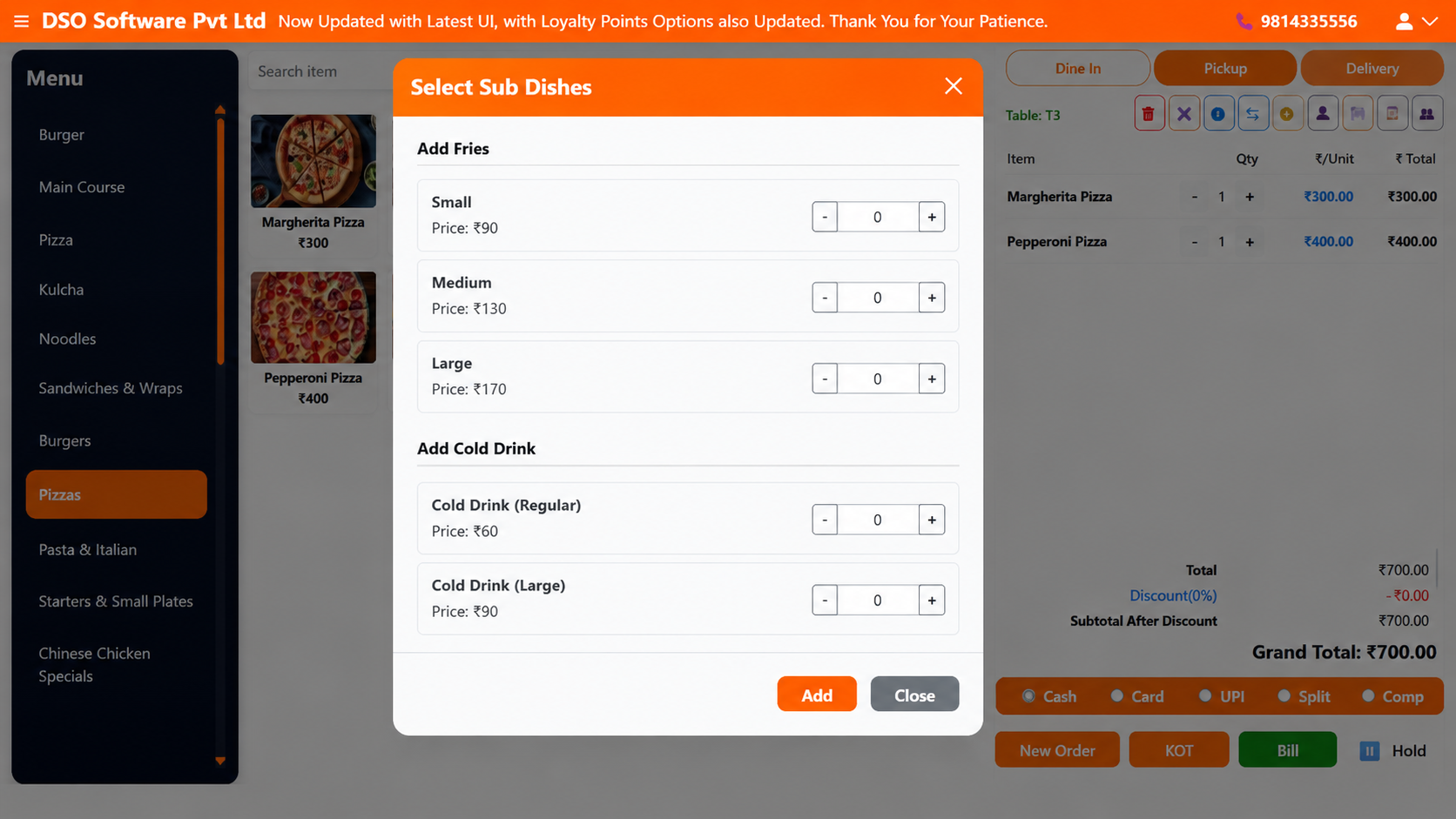Fast Food Menu