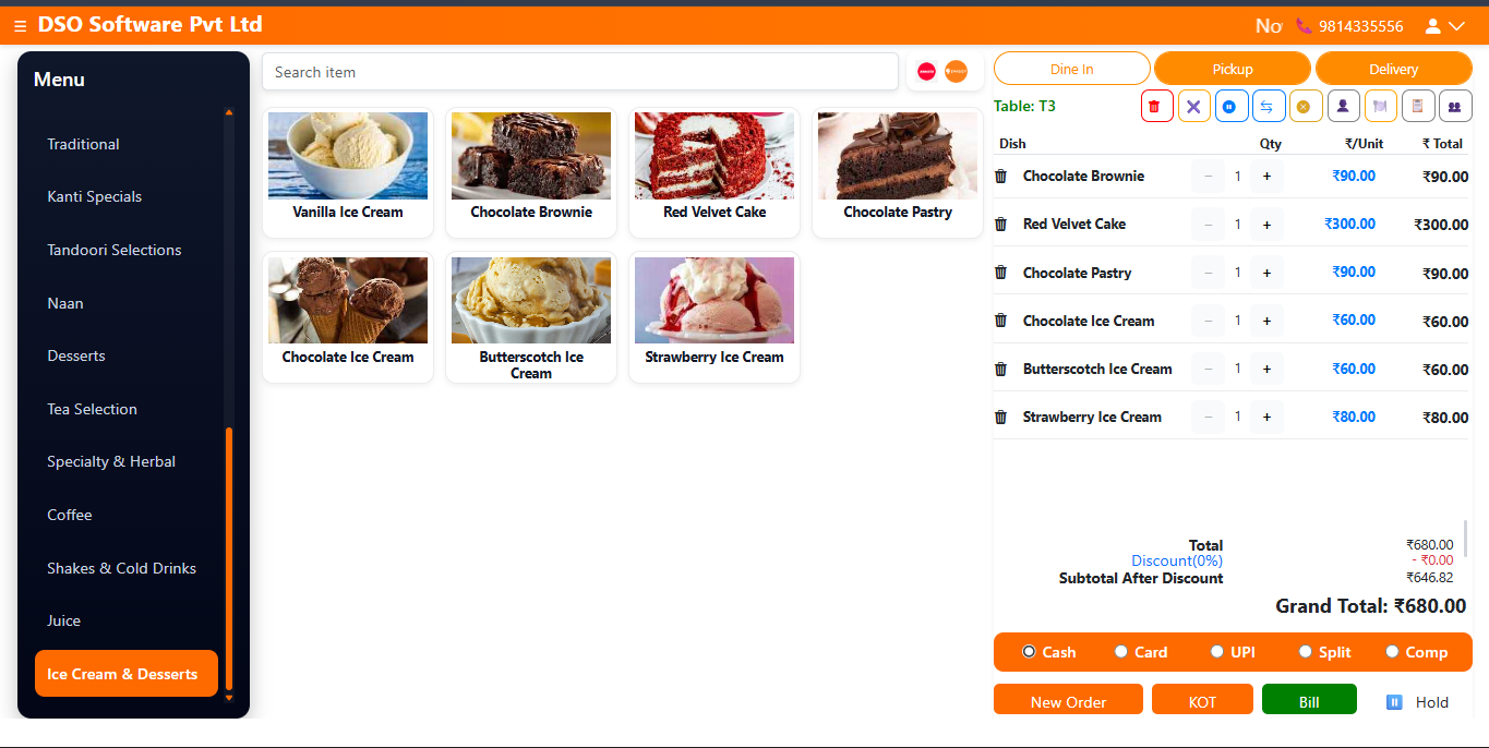 Ice Cream Dashboard