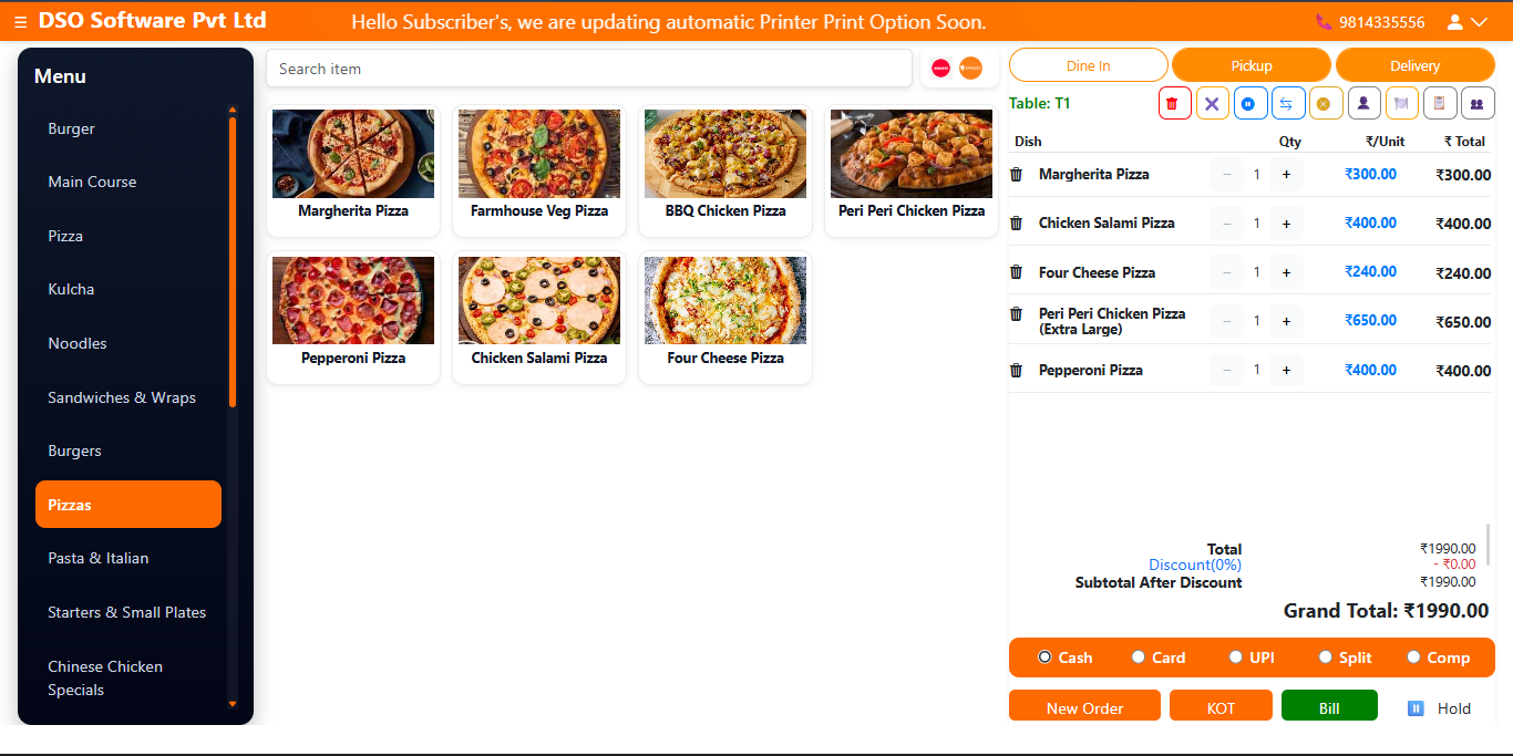 Pizza Dashboard